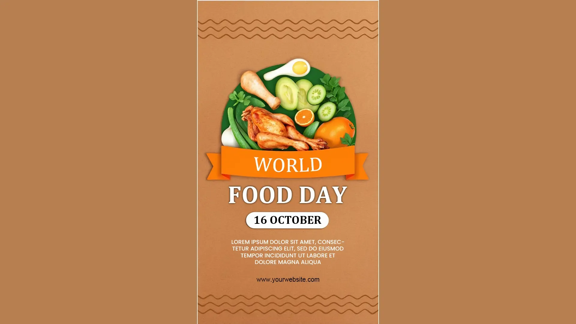 Healthy Eating for World Food Day Instagram Story Card PSD